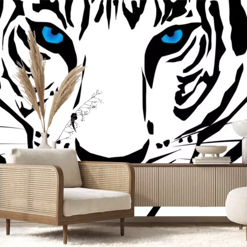 Sticker Grafische voorstelling van een tijger