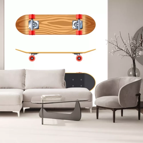 Sticker Skateboard Deck Onderkant realistische illustratie