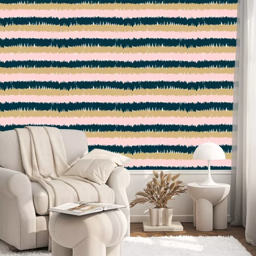 Behang Motief met onregelmatige horizontale strepen