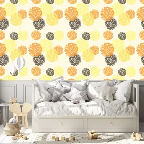 Behang bloemen naadloze patronen, appeltje achtergrond