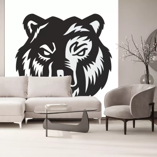 Sticker vector zwarte beer