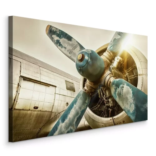 Canvas Oud vliegtuig