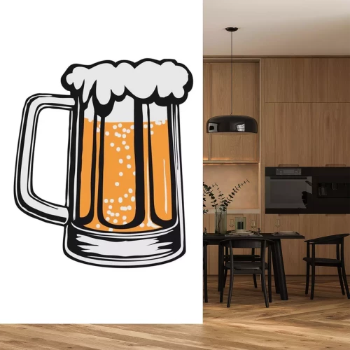 Sticker Het drinken van bier dorst handvat booze