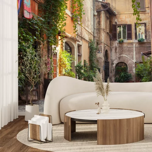 Fotobehang Romeinse straat. Italië. oude straatjes in Trastevere