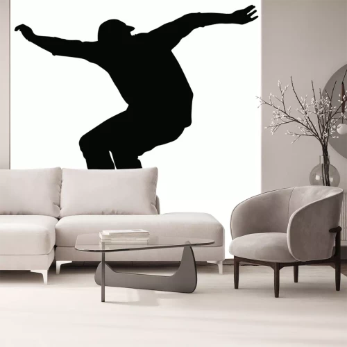 Sticker Tiener ritje op een skateboard