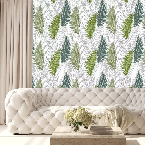 Behang Fern naadloze achtergrond.
