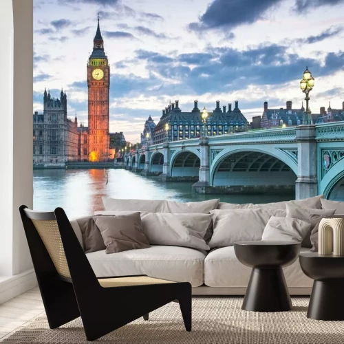 Fotobehang London Bridge en Big Ben