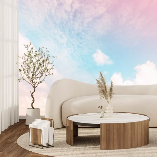 Fotobehang Roze lucht