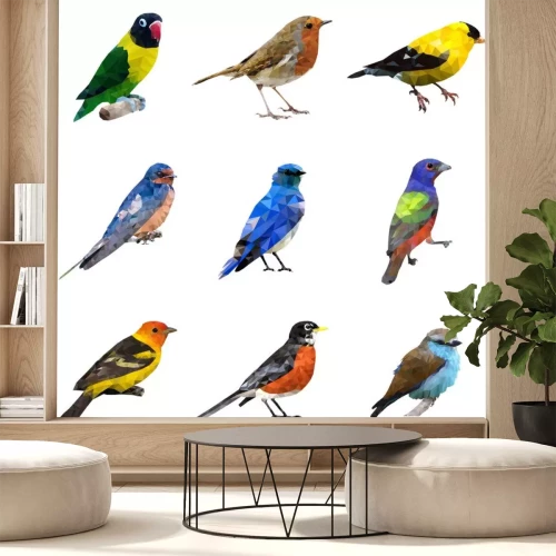 Sticker Verschillende Type of Birds