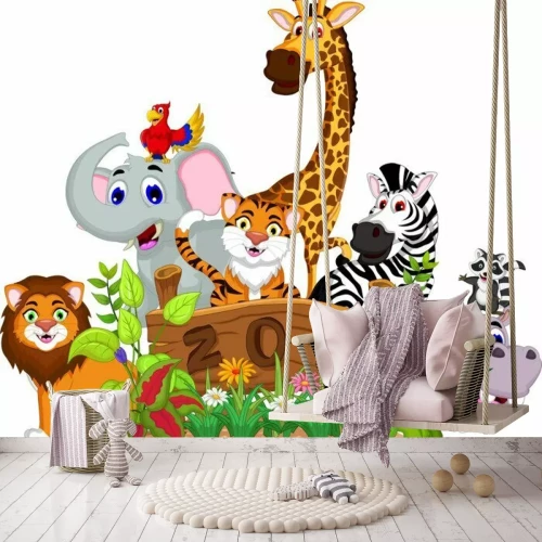 Sticker Grappige dierentuindieren