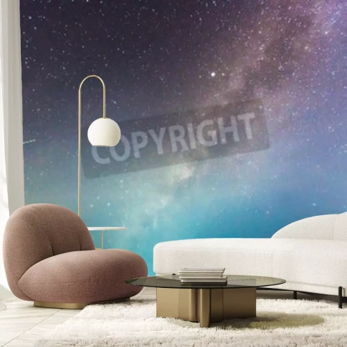 Fotobehang Sterrenlucht met violette tint