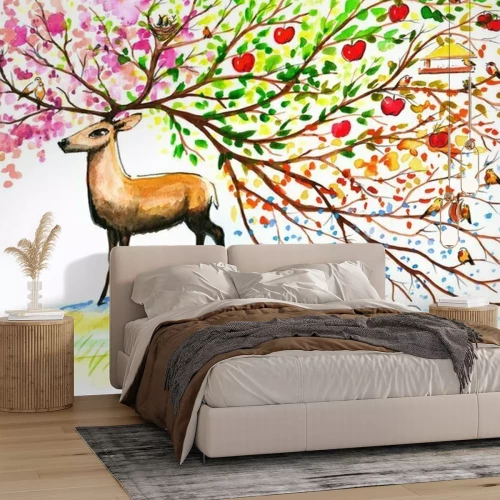 Sticker Herten-vier seizoenen.