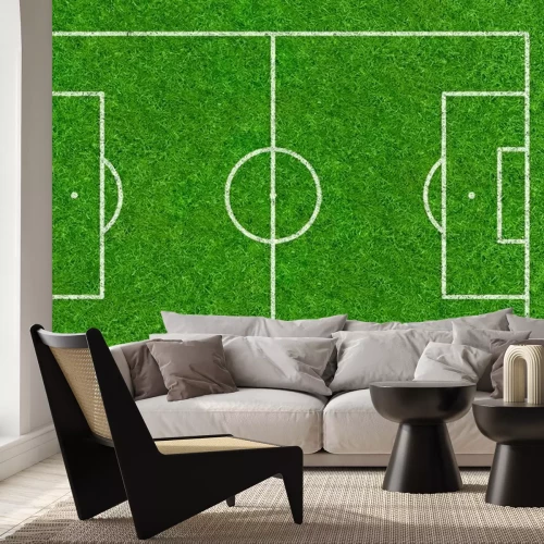 Fotobehang Voetbalveld