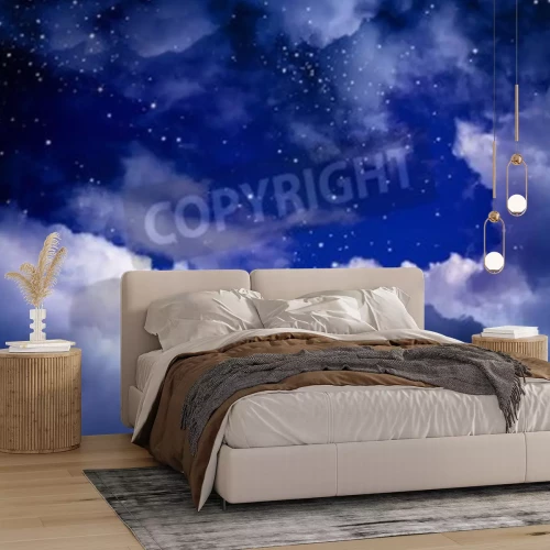 Fotobehang Sterrenhemel en wolken