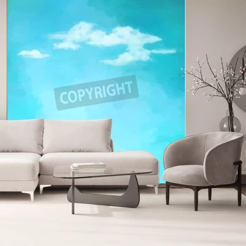 Fotobehang Lucht geschilderd met aquarelverf