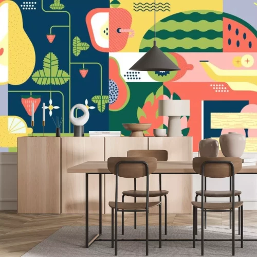 Sticker Fruit achtergrond abstract