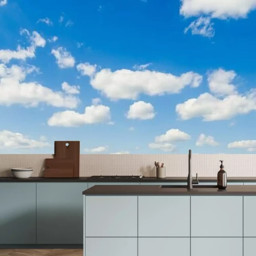 Fotobehang Panorama van blauwe lucht