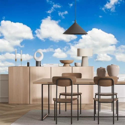 Fotobehang Witte wolken in de lucht