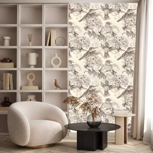 Behang Rustiek natuurpatroon