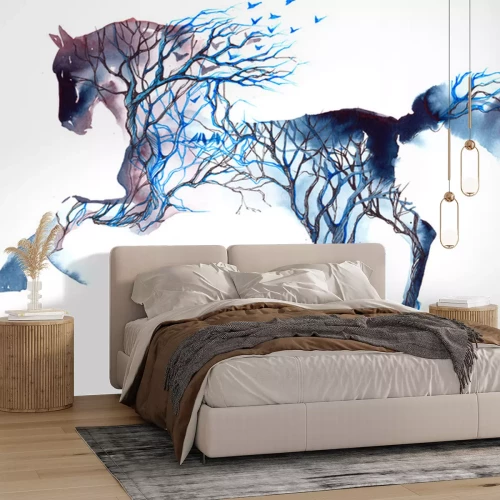 Fotobehang Aquarel fantasie paard