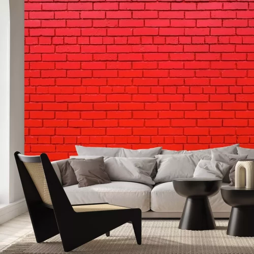 Fotobehang Rode bakstenen textuur van stedelijke architectuur