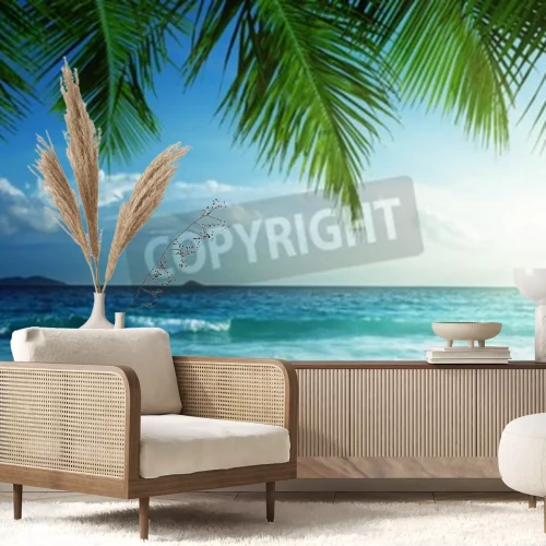 Fotobehang Tropen en golven op zee