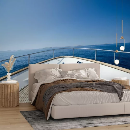 Fotobehang Zeilboot in 3D-effect