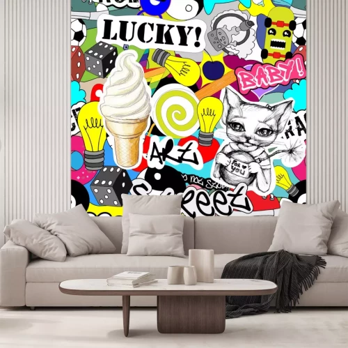 Sticker kleurrijke stickers