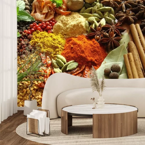 Fotobehang Kleurrijke en aromatische kruiden