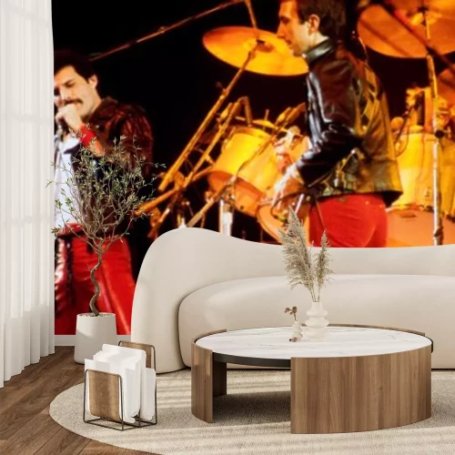 Fotobehang Koningin tijdens een concert