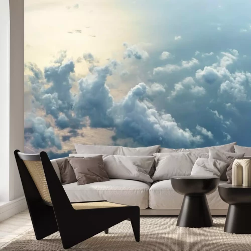 Fotobehang Bewolkte blauwe lucht