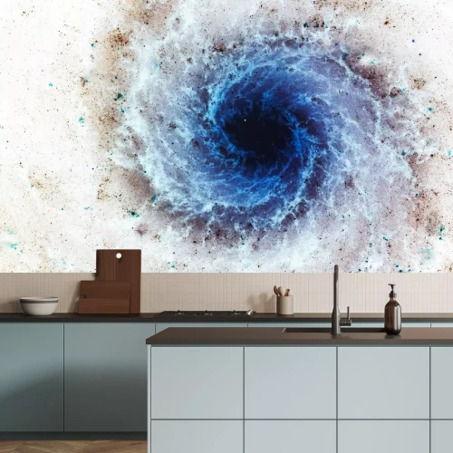 Fotobehang Blauwe spiraalvormige sterrenstelsel