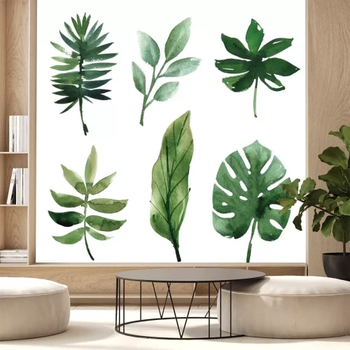 Sticker Waterverf het tropische bladeren