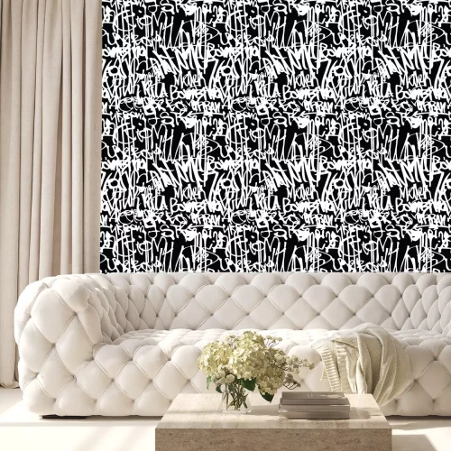 Behang Jeugd zwart-wit kunst