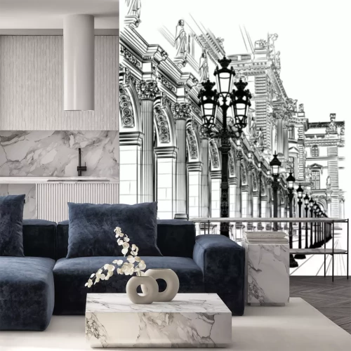 Sticker Parijs: Klassieke architectuur