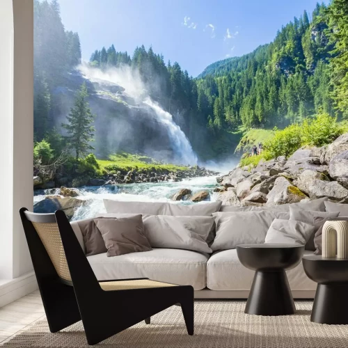 Fotobehang Krimml-waterval in Oostenrijk