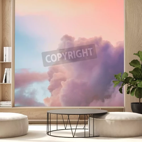 Fotobehang Pastelkleurige lucht