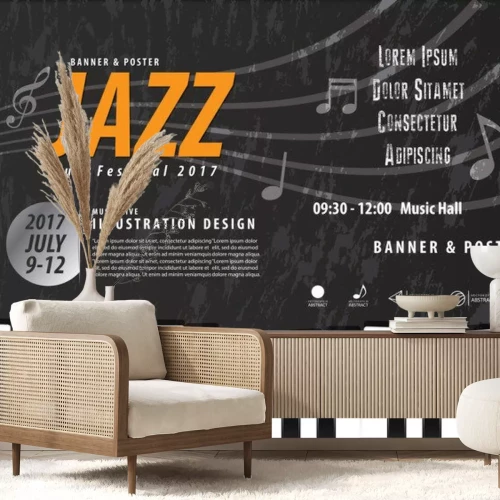 Sticker Toetsenbord, muzikaal instrument ontwerp realistische stijl en A4 poste