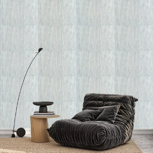 Behang Motief van blauwe strepen verticaal gerangschikt