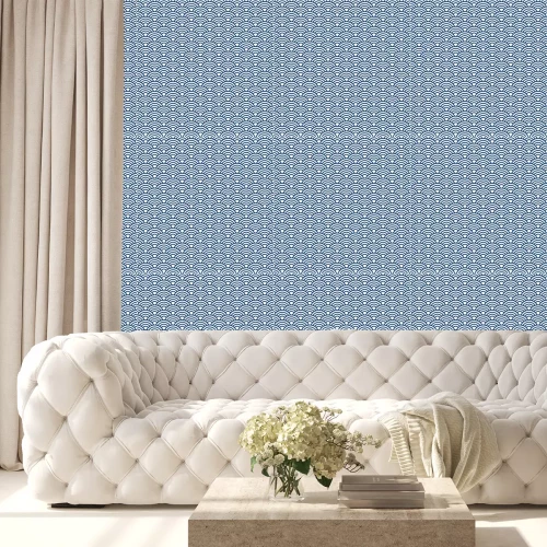 Behang Kleine golven in blauwtinten