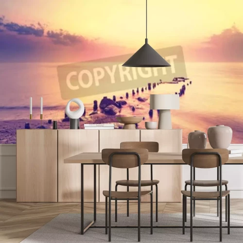 Fotobehang Zee in vintage stijl