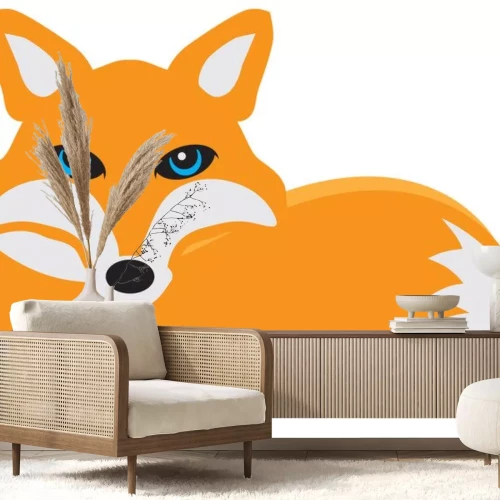Sticker Fox met Staart Vector Illustration