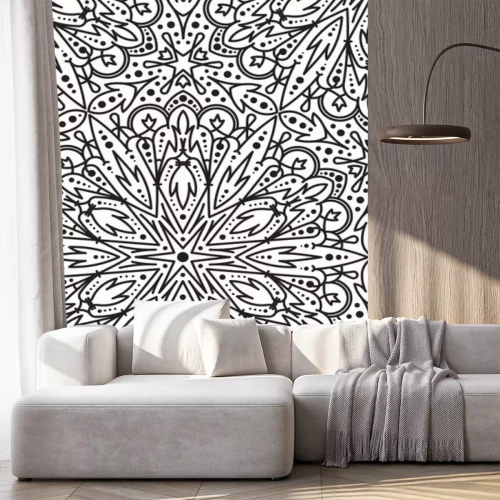 Sticker Tweekleurige illustratie met een stermotief