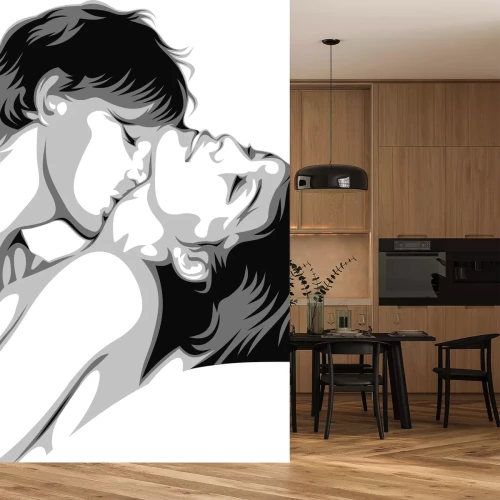 Fotobehang Pop art in zwart-wit