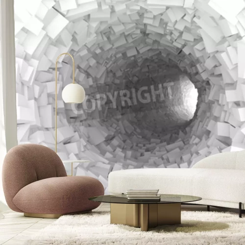 Fotobehang Geometrische tunnel