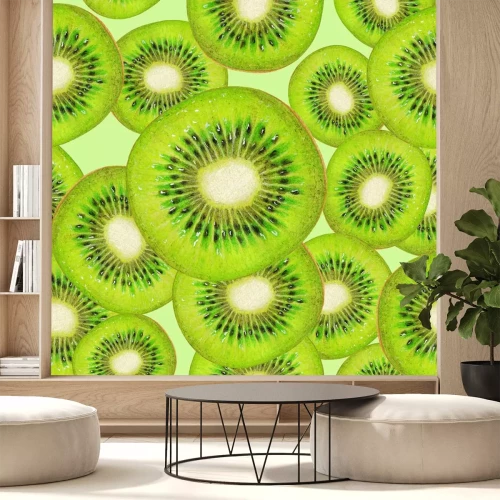 Sticker Naadloos patroon van kiwiplakken