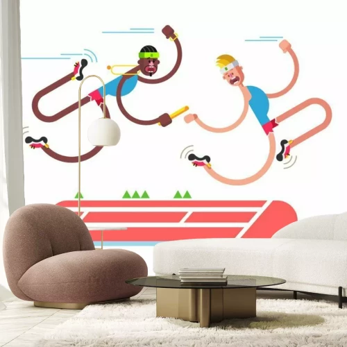 Sticker Relay atletiek ontwerp
