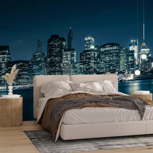 Fotobehang Panoramisch uitzicht op New York