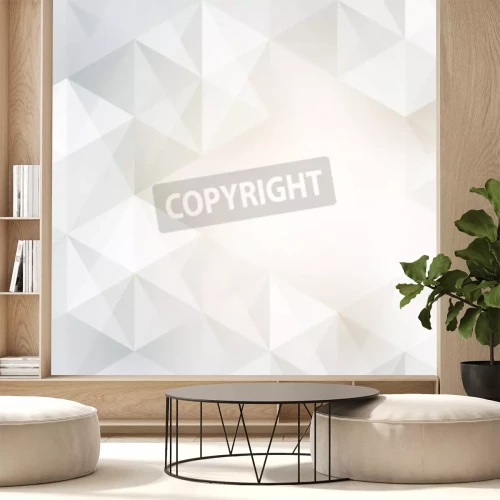 Fotobehang Wit en grijs geometrisch patroon