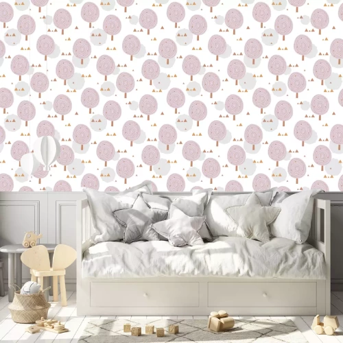 Behang Subtiele bomen - voor kinderen